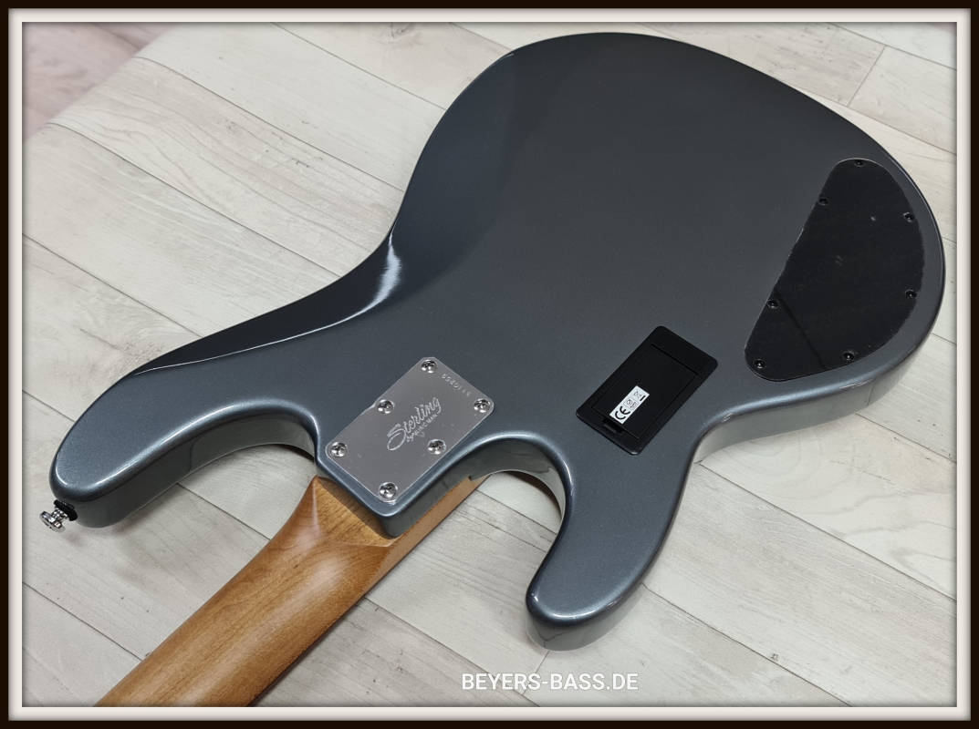 Sterling by Music Man StingRay Ray34 HH, Charcoal Frost